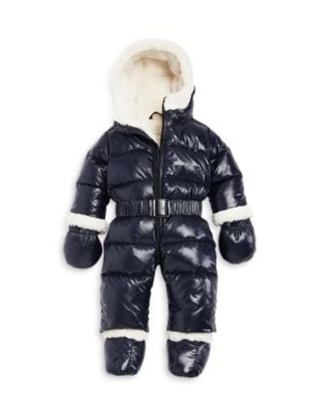 NWT SAM. Unisex Blizzard Faux Shearling Puffer Snowsuit - Baby